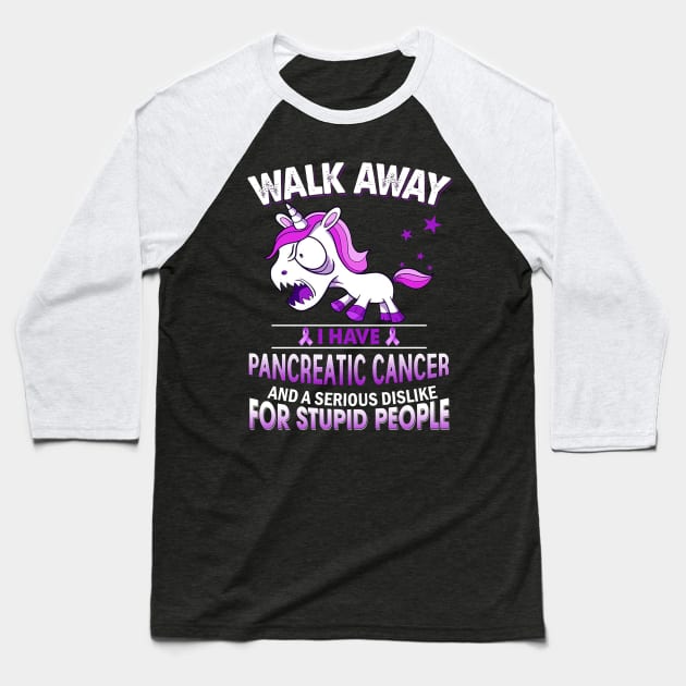 funny pancreatic cancer grumpy unicorn warrior Baseball T-Shirt by TeesCircle